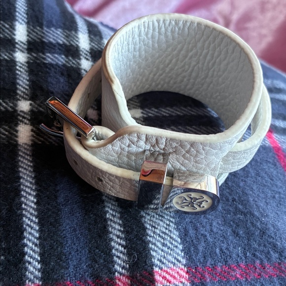 Rustic Cuff White and Silver Bracelet - Picture 9 of 13